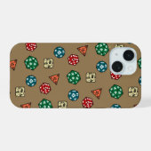 Tabletop gaming dobbelstenen ontwerp iPhone 15 case (Achterkant horizontaal)