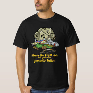 Tabletop gaming wanneer de DM vraagt T-shirt
