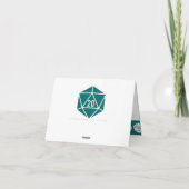 Tabletop in Blauwgroen bedankt creditcard (Achterkant)