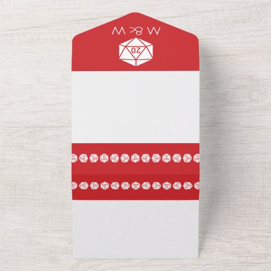 Tabletop in Cherry All In One Uitnodiging (Buitenkant)