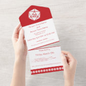 Tabletop in Cherry All In One Uitnodiging (Afscheurbaar)