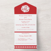 Tabletop in Cherry All In One Uitnodiging (Binnen)