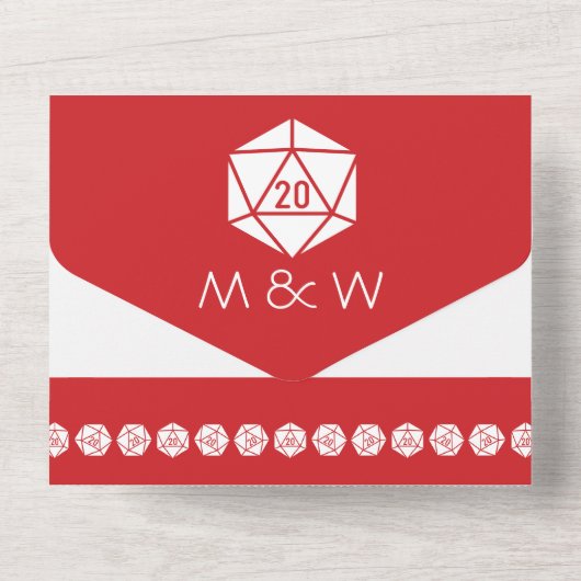 Tabletop in Cherry All In One Uitnodiging (Achterkant)