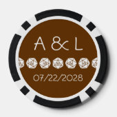 Tabletop in chocolade poker chips (Achterkant)