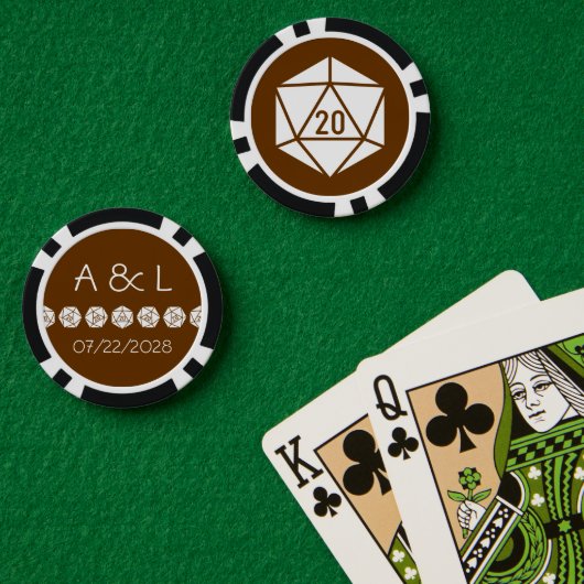 Tabletop in chocolade poker chips (Pokertafel (Dubbel))