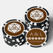 Tabletop in chocolade poker chips (Opstapeling)