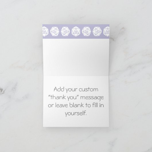 Tabletop in Lavender Hartelijk dank Bedankkaart (Binnen)