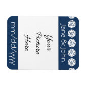 Tabletop in Navy Save-the-Date Magnet Magneet (Horizontaal)