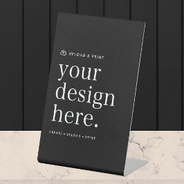 Tabletop Onderteken uw ontwerp Upload 4 "x 6" Reclamebord Met Voetstuk