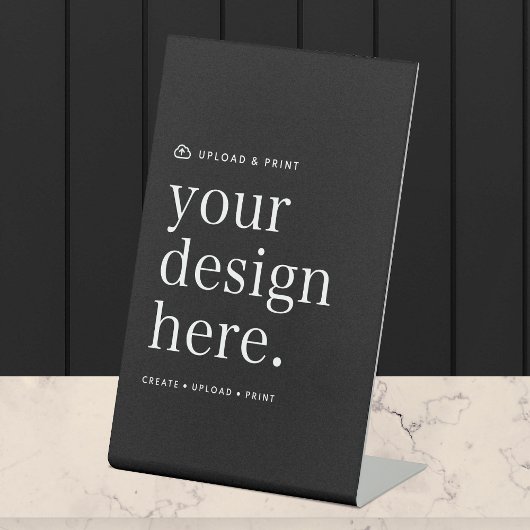 Tabletop Onderteken uw ontwerp Upload 4 "x 6" Reclamebord Met Voetstuk