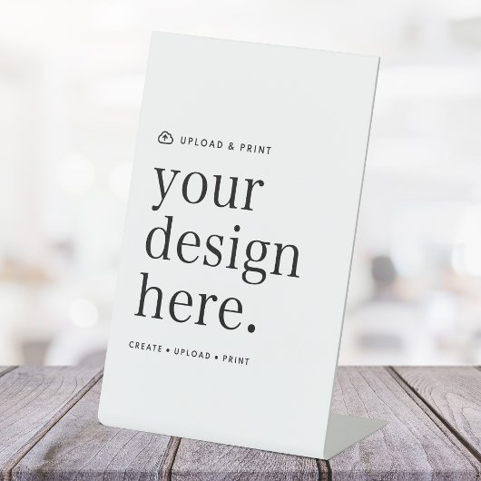 Tabletop Onderteken uw ontwerp Upload 4 "x 6" Reclamebord Met Voetstuk