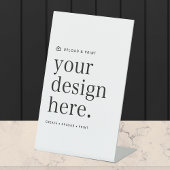 Tabletop Onderteken uw ontwerp Upload 4 "x 6" Reclamebord Met Voetstuk