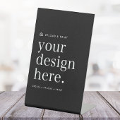 Tabletop Onderteken uw ontwerp Upload 4 "x 6" Reclamebord Met Voetstuk