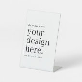 Tabletop Onderteken uw ontwerp Upload 4 "x 6" Reclamebord Met Voetstuk (Voorkant)