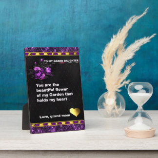 Tabletop Plaque, cadeau aan mijn dochter citeert Fotoplaat