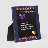 Tabletop Plaque, cadeau aan mijn dochter op Fotoplaat (Voorkant)