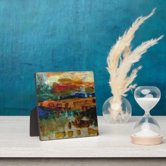 Tabletop Plaque met asel/rijk landschap! Fotoplaat (Insitu)