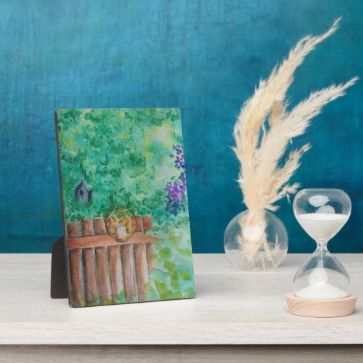 Tabletop Plaque met Easel Art Waterverf Fotoplaat (Zijkant)