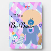 Tabletop Plaque met Easel Big Brother juli Fotoplaat (voorkant)