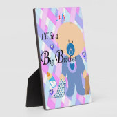 Tabletop Plaque met Easel Big Brother juli Fotoplaat (Zijkant)