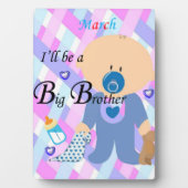 Tabletop Plaque met Easel Big Brother March Fotoplaat (voorkant)