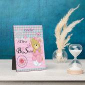 Tabletop Plaque met Easel Big Sister Oktober Fotoplaat (Zijkant)
