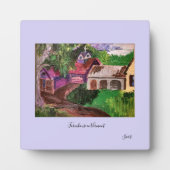 Tabletop Plaque met Easel: Boerderij huis VT. Fotoplaat (Voorkant)