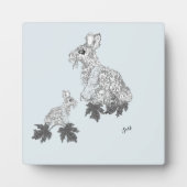 Tabletop Plaque met Easel Bunny Rabbit Fotoplaat (Voorkant)