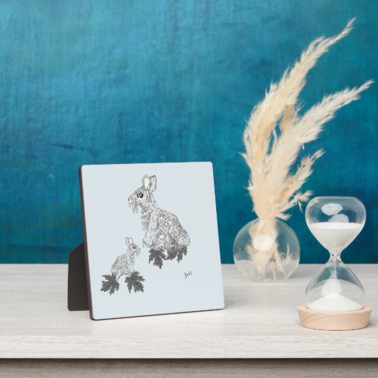 Tabletop Plaque met Easel Bunny Rabbit Fotoplaat (Insitu)