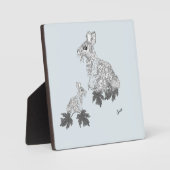 Tabletop Plaque met Easel Bunny Rabbit Fotoplaat (Voorkant)
