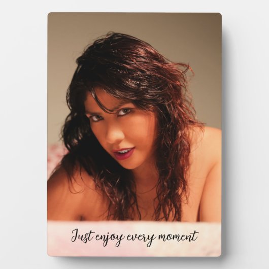 Tabletop Plaque met Easel - Geniet gewoon van elke Fotoplaat (voorkant)