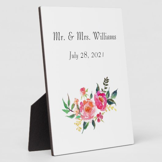 Tabletop Plaque met Easel - Weddenschap Fotoplaat (Zijkant)