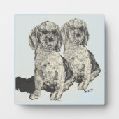 Tabletop Plaque met esel: Cocker Spaniel Fotoplaat (Voorkant)