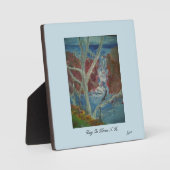 Tabletop Plaque met esel: Dag in Keene N.H. Fotoplaat (Voorkant)