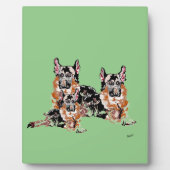 Tabletop Plaque met esel : DUITSE SCHEPEN Fotoplaat (Voorkant)