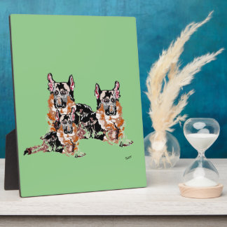 Tabletop Plaque met esel : DUITSE SCHEPEN Fotoplaat