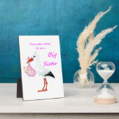 Tabletop Plaque w/ Easel Big Sister December 2020 Fotoplaat (Zijkant)