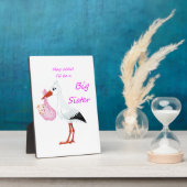 Tabletop Plaque w/ Easel Big Sister May 2020 Fotoplaat (Zijkant)