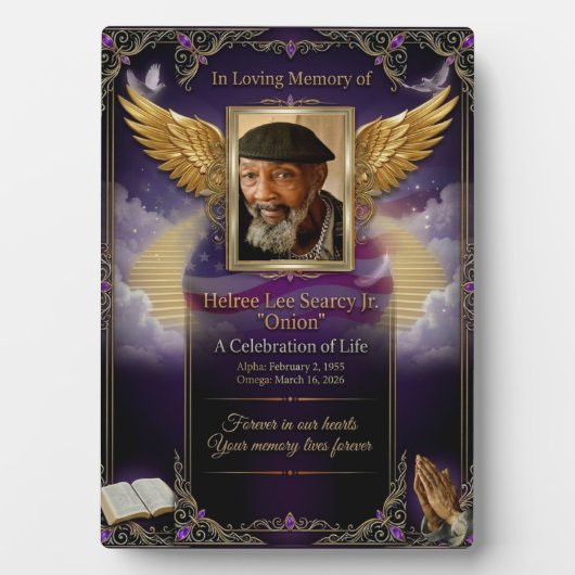 Tabletop Plaque with Easel Fotoplaat (voorkant)