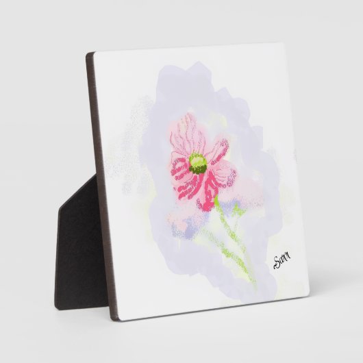 Tabletop Plaque with Easel : Iris In Bloom. Fotoplaat (Voorkant)