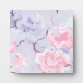 Tabletop Plaque with Easel : Pink Winters Roses Fotoplaat (Voorkant)