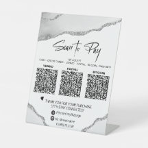 *~* Tabletop QR 3 BETALINGstabel SILVER AGATE