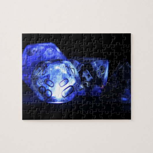 Tabletop RPG | Blauwe gloeiende klep van de Speler Legpuzzel (Horizontaal)