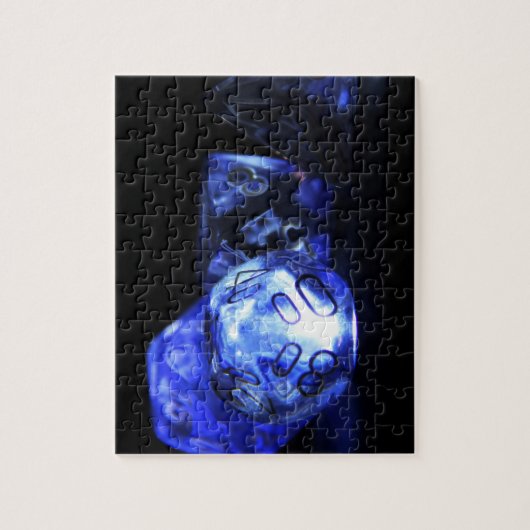 Tabletop RPG | Blauwe gloeiende klep van de Speler Legpuzzel (Verticaal)