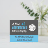 Tabletop RPG Blue Zwangerschap Aankondiging Briefk (Staand voorkant)