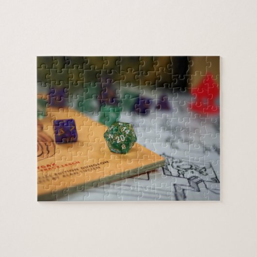 Tabletop RPG | PNP Fantasy Role Player Night Dice Legpuzzel (Horizontaal)