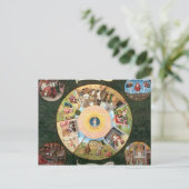 Tabletop van de zeven doodzonnen briefkaart (Staand voorkant)