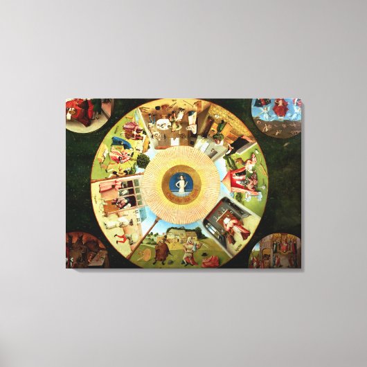Tabletop van de zeven doodzonnen canvas afdruk (Voorkant)