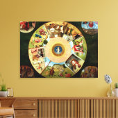 Tabletop van de zeven doodzonnen canvas afdruk (Insitu (Woonkamer))