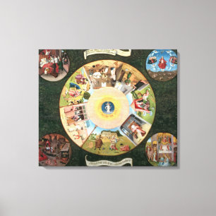 Tabletop van de zeven doodzonnen canvas afdruk